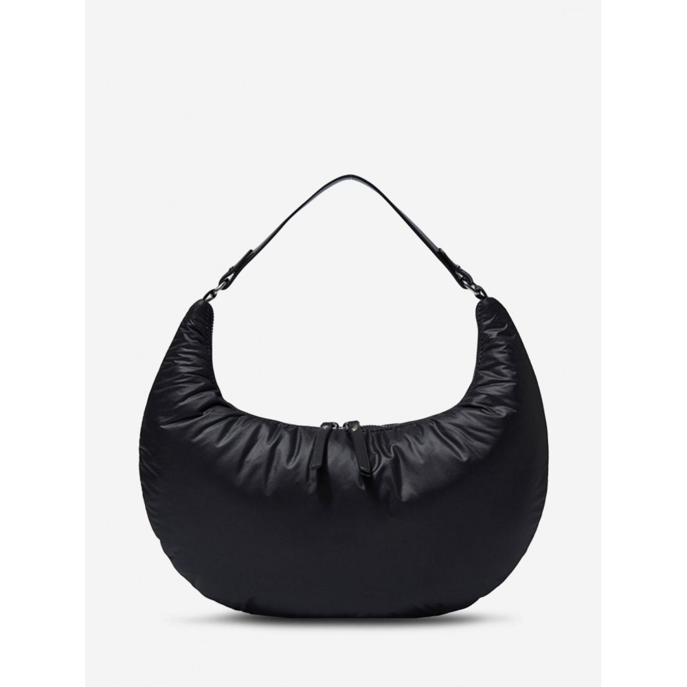 Women's Solid Color Puffer Down Quilted Crescent Moon Shoulder Bag Women's Solid Color Puffer Down Quilted Crescent Moon Shoulder Bag