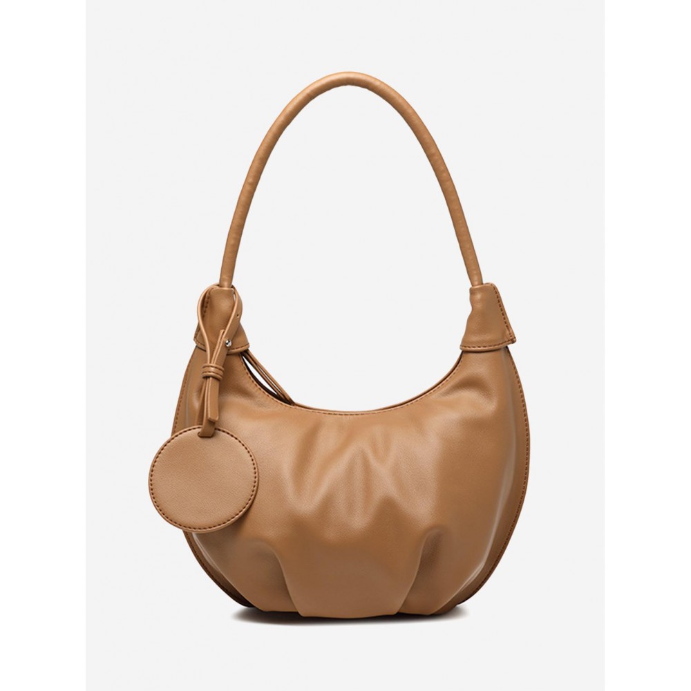 Women's Daily Fashion Solid Color Half Moon Circle Pendant Shoulder Bag Women's Daily Fashion Solid Color Half Moon Circle Pendant Shoulder Bag