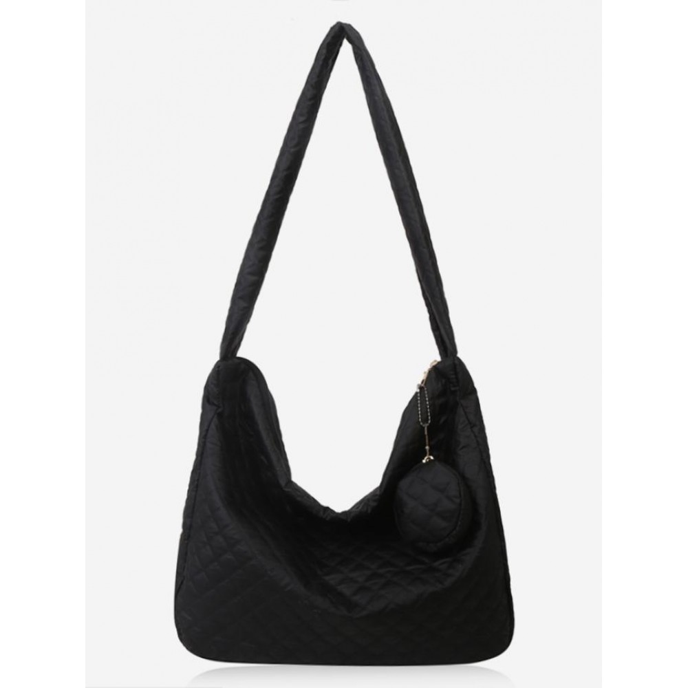Slouchy Quilted Shoulder Bag with Purse Slouchy Quilted Shoulder Bag with Purse