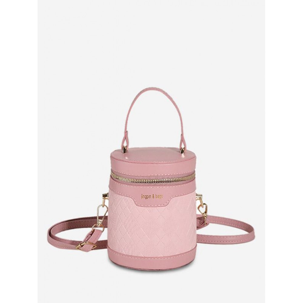 Argyle Colorblock Zippered Bucket Bag Argyle Colorblock Zippered Bucket Bag