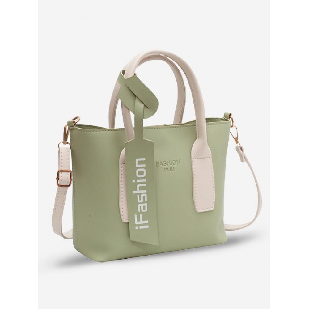 Letter Print Colorblock Handle Crossbody Bag Letter Print Colorblock Handle Crossbody Bag