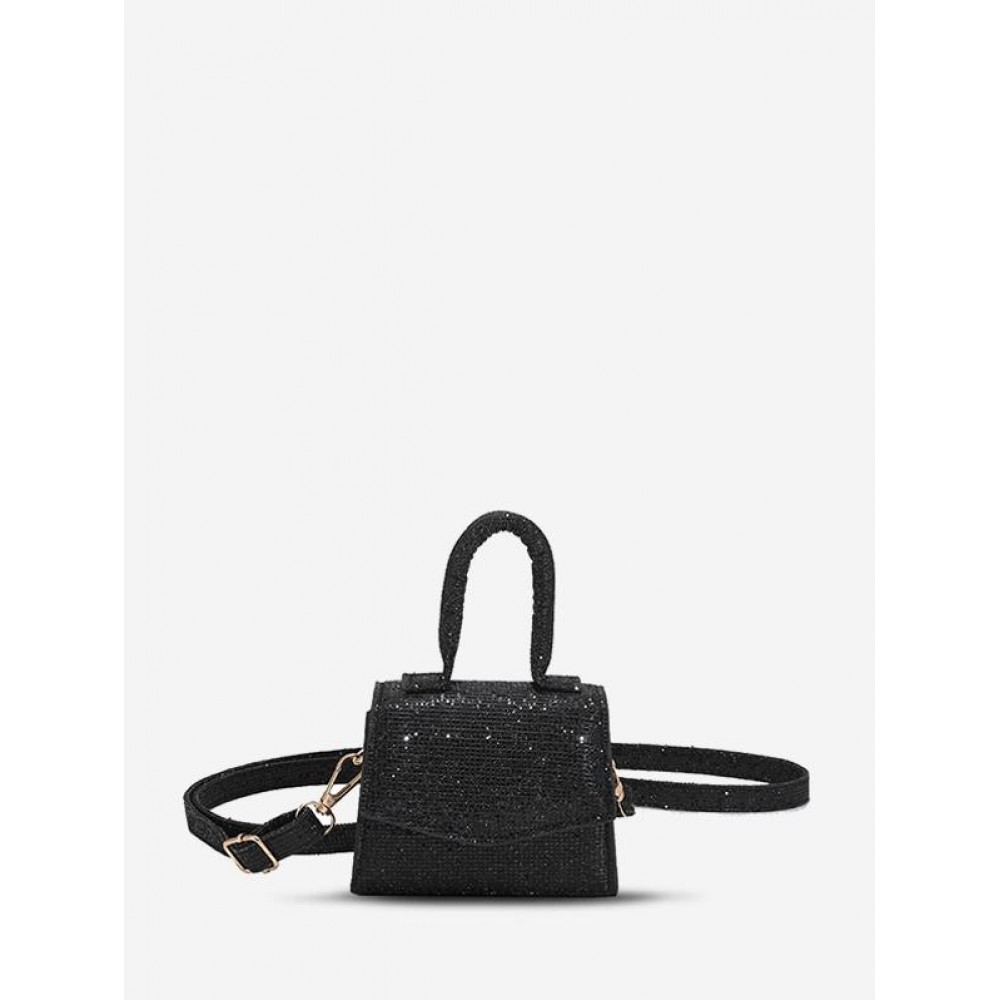 Glitter Solid PU Mini Crossbody Bag Glitter Solid PU Mini Crossbody Bag