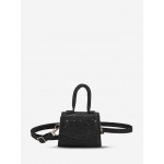 Glitter Solid PU Mini Crossbody Bag