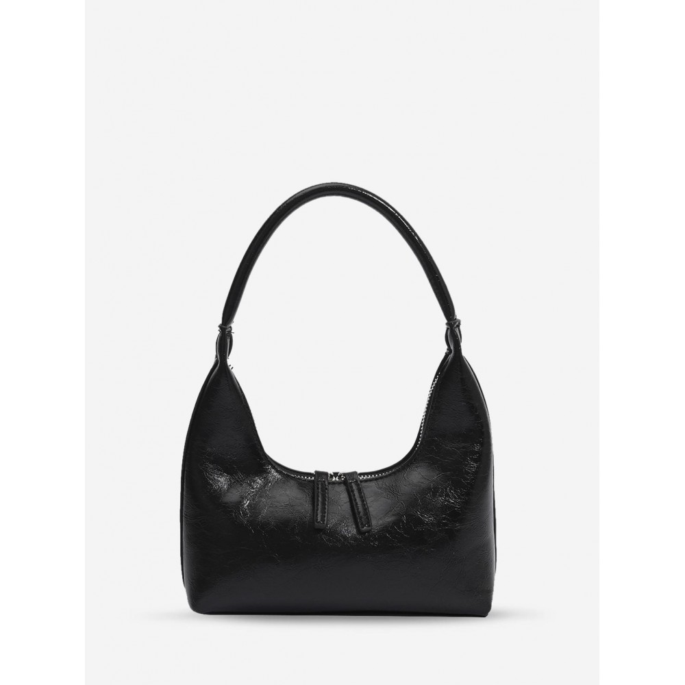 Women's Fashion Cute Metallic Silver Color Double Zip Design Mini Clutches Tote Bag Women's Fashion Cute Metallic Silver Color Double Zip Design Mini Clutches Tote Bag